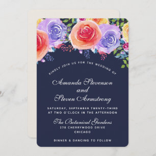 Invitation Bouquet floral Mariage moderne