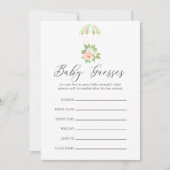 Invitation Bouquet floral Parachute Baby shower bébé Guesses (Devant)