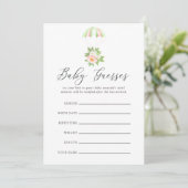 Invitation Bouquet floral Parachute Baby shower bébé Guesses (Debout devant)