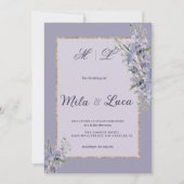 Invitation Bouquet floral pastel Mariage aquarelle (Devant)