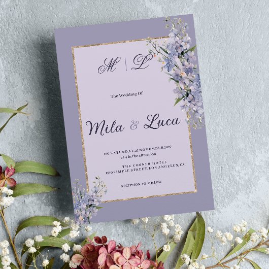 Invitation Bouquet floral pastel Mariage aquarelle