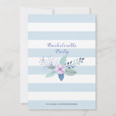 Invitation Bouquet floral Pastel Stripes Bachelorette Invitat (Dos)