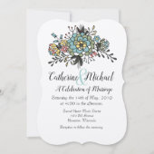 Invitation Bouquet floral peint à la main (Devant)