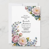 Invitation Bouquet floral romantique Bachelorette (Devant)