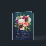 Invitation Bouquet floral romantique Emerald Green Mariage or<br><div class="desc">Romantic Floral Bouquet Emerald Green Gold Wedding Folded Invite. The text can be change d using right the "Details" menu. To fit everything to your needs please click the "Customize" button and you can text style and color change. Other colors are available. You can change the paper type on the...</div>