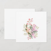 Invitation Bouquet floral rose (Devant / Derrière)