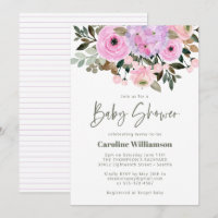 Bouquet floral rose Lilac Baby shower mignon