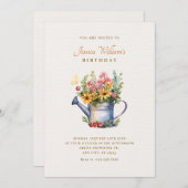 Invitation Bouquet floral rustique (Devant / Derrière)