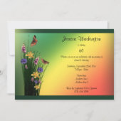 Invitation Bouquet Grassy et papillons 60e anniversaire (Dos)