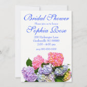 Invitation Bouquet Hydrangea - douche nuptiale (Devant)