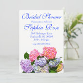 Invitation Bouquet Hydrangea - douche nuptiale (Debout devant)