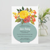 Invitation Bouquet Jaune (Debout devant)