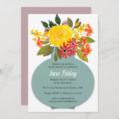 Invitation Bouquet Jaune (Devant / Derrière)