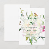 Invitation Bouquet jonquille printemps enregistrer l'invitati (Devant / Derrière)