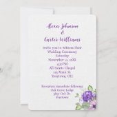 Invitation Bouquet mariage d'aquarelle Deer Antler (Dos)