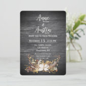 Invitation Bouquet Mariage de Deer Antlers (Debout devant)