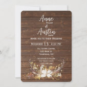 Invitation Bouquet Mariage de Deer Antlers (Devant)
