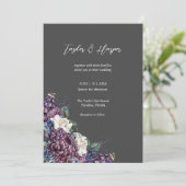 Invitation Bouquet Mariage de goth esthétique foncé (Debout devant)