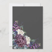 Invitation Bouquet Mariage de goth esthétique foncé (Dos)