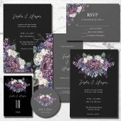Invitation Bouquet Mariage de goth esthétique foncé