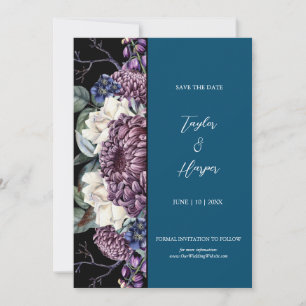 Invitation Bouquet Mariage de goth esthétique foncé