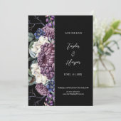 Invitation Bouquet Mariage de goth esthétique foncé (Debout devant)