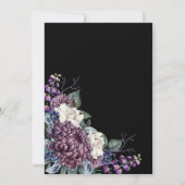 Invitation Bouquet Mariage de goth esthétique foncé (Dos)