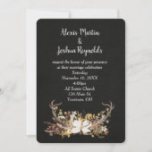 Invitation Bouquet Mariage Deer Antler en cuir (Devant)