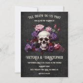 Invitation Bouquet mariage gothique moody foncé (Devant)