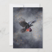 Invitation Bouquet mariage gothique vampire chauve-souris cro (Dos)
