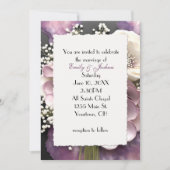 Invitation Bouquet Mariage Mauve avec souffle bébé (Devant)