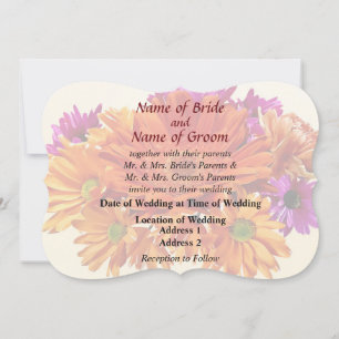 Invitation Bouquet mixte avec produits Mariages Daisy et Mums