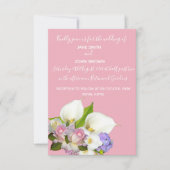 Invitation Bouquet pastel mariage à thème fleuri et rose (Devant)