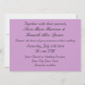 Invitation Bouquet Peonies violettes (Dos)