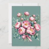 Invitation Bouquet Peony En Aquarelle Bachelorette (Dos)
