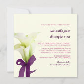 Invitation Bouquet Pix-Dezines, lys calla blancs (Dos)