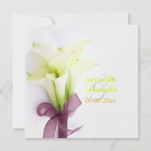Invitation Bouquet Pix-Dezines, lys calla blancs