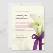 Invitation Bouquet Pix-Dezines, lys calla blancs (Dos)