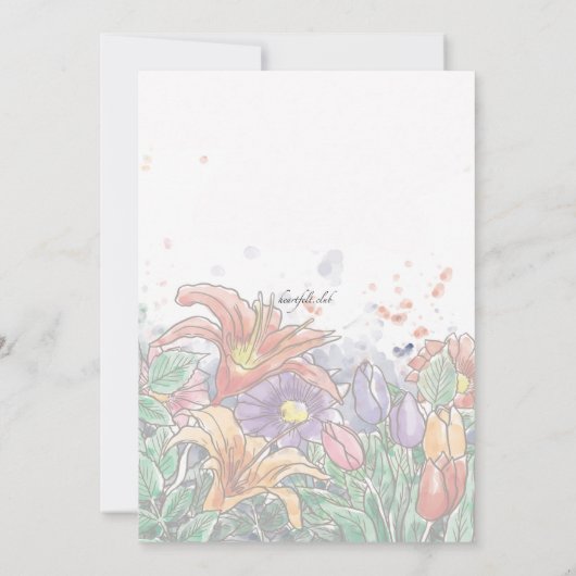 Invitation Bouquet Printanier (Dos)