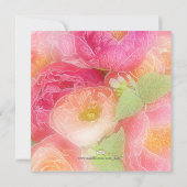 Invitation Bouquet printanier de PixDezines + lustre / douche (Dos)