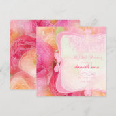 Invitation Bouquet printanier de PixDezines + lustre pour ent (Devant / Derrière)