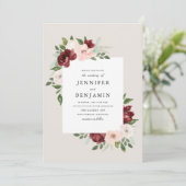 Invitation Bouquet romantique (Debout devant)