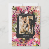 Invitation Bouquet romantique Mariage rose chaud Enregistrer  (Devant)