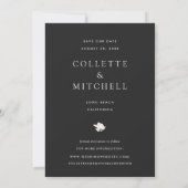 Invitation Bouquet romantique Mariage rose chaud Enregistrer  (Dos)
