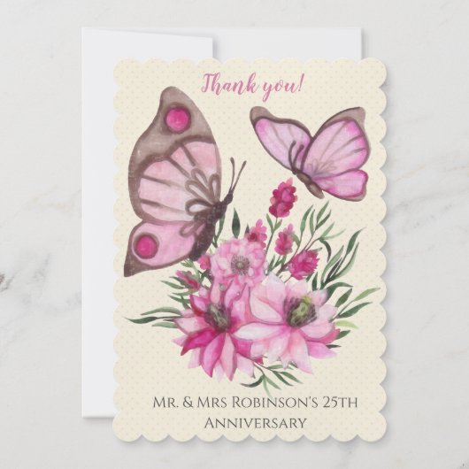 Invitation Bouquet rose (Dos)