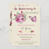 Invitation Bouquet rose (Devant / Derrière)