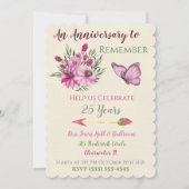 Invitation Bouquet rose (Devant)