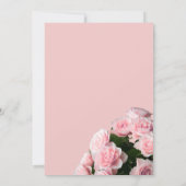 Invitation Bouquet Rose 80e anniversaire Fête Florale (Dos)