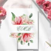 Invitation Bouquet rose Elégant 90ème anniversaire floral chi