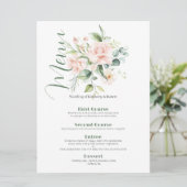 Invitation Bouquet Rose Pale Rose (Debout devant)